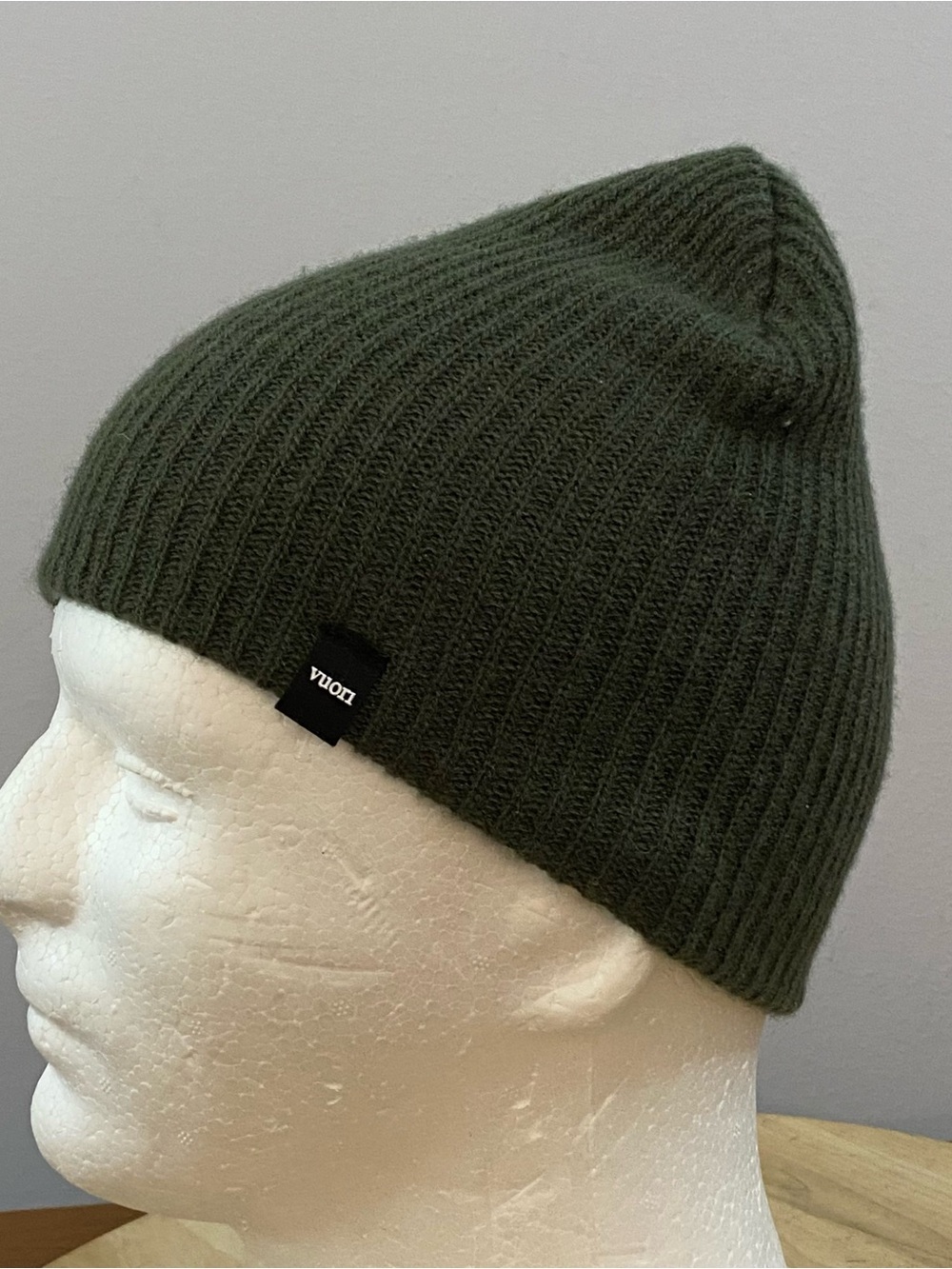 Vuori Manchester Beanie Hat Wool Cashmere Oregano Green‎ Winter Warm
